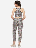 Women's Polyester Animal Print Sports Track Suit