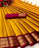 Beautiful Woven Cotton Silk  Saree