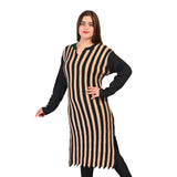 Women's Woolen Stripe Full Sleeves Kurti