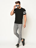 Cotton Side Stripes Half Sleeves Mens Tshirts